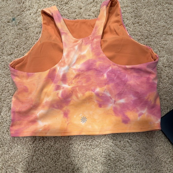 Tie dye Athleta high neck crop top - Picture 3 of 4